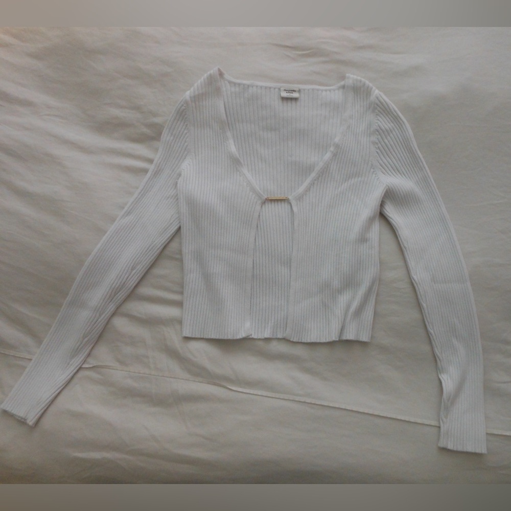 Abercrombie & Fitch Ivory Ribbed Top